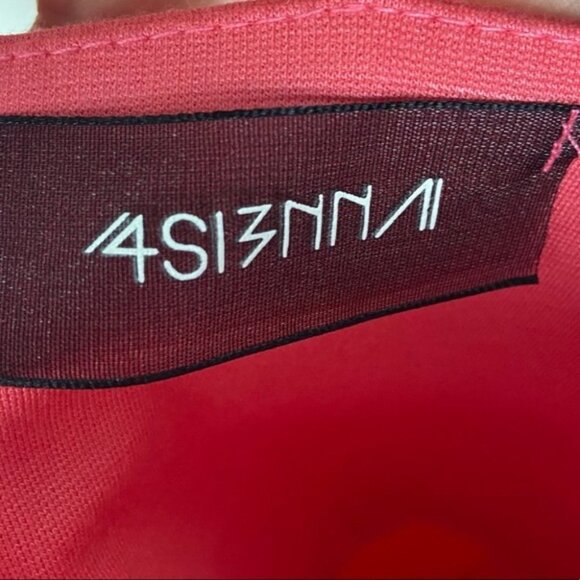 NWT 4SI3NNA Soren Sleeveless Side Slit Dress Neon Pink Size XS New With Tag Midi - Picture 4 of 9